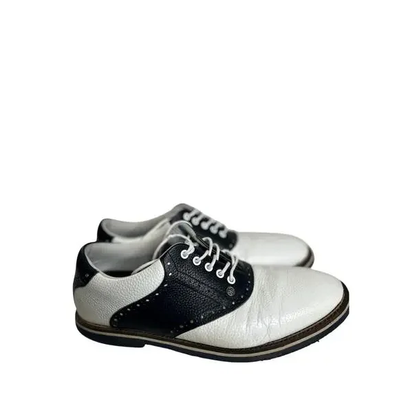 G/FORE Men's Saddle Gallivanter Golf Shoes Size 13 White & Navy Preppy - Picture 3 of 8